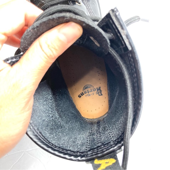 Dr. Martens Patent Leather Black Combat Boots Size 6 Air Wair Bouncing Soles - Picture 13 of 16